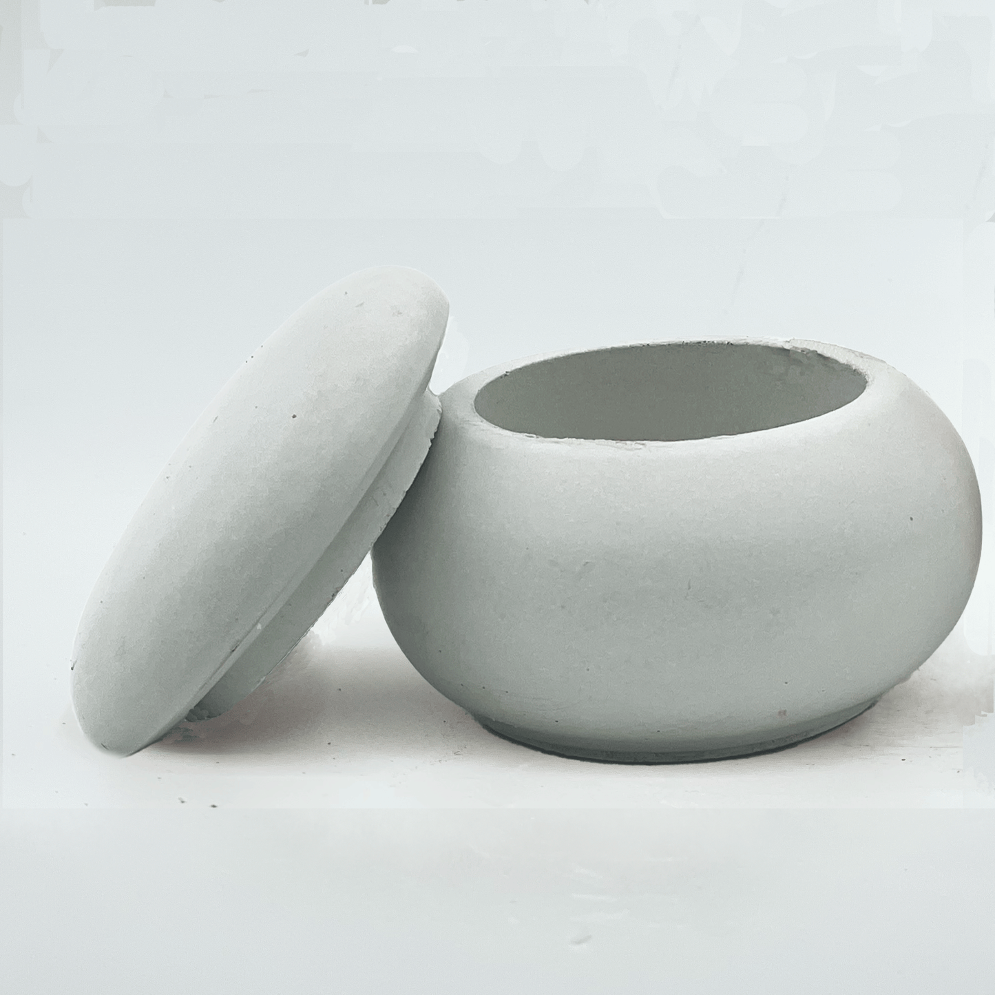 White Concrete Tealight Candle Holder