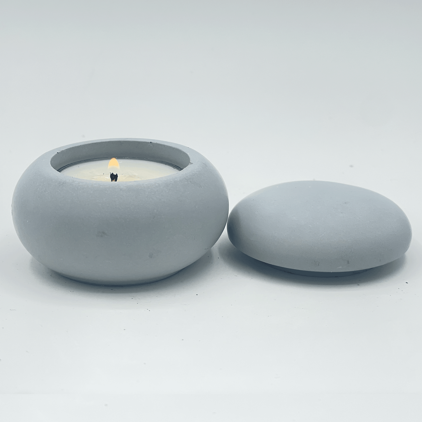 Light Blue Concrete Tealight Candle Holder