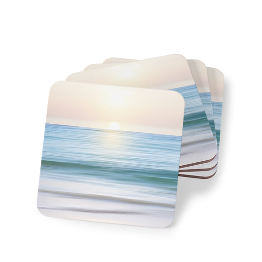 Coastal Cottage Coasters Hardboard Back - 4 Pack