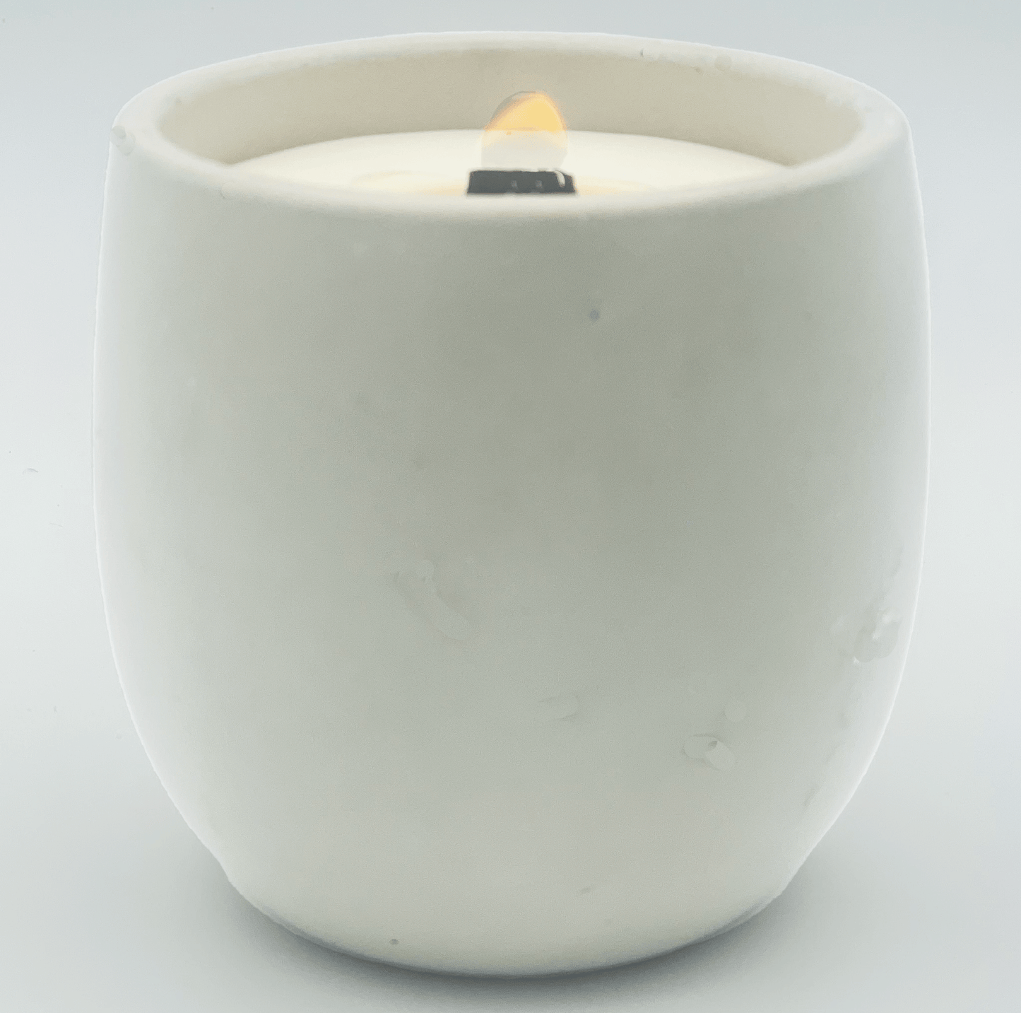 Amalfi Coast Soy Wax Candle - Coastline Collection in 9 oz. White Concrete Jar with wood wick