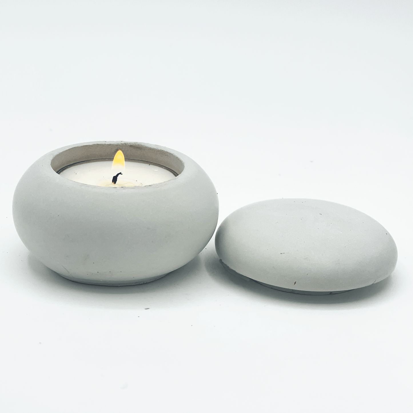 White Concrete Tealight Candle Holder